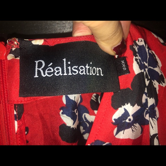 Realisation Par Ozzie Dress Pansy Red Floral XXS - Picture 8 of 8